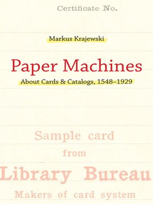 cover image of Paper Machines